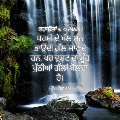 Picture 04 - ਕਹਾਉਤਾਂ 10:32 PANIRV - ਧਰਮੀ ਦੇ ਬੁੱਲ ਮਨ - Bible Verse Picture