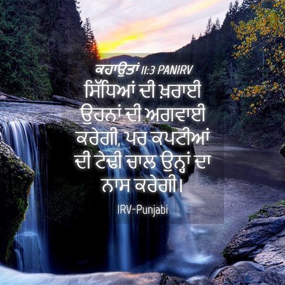 Picture 04 - ਕਹਾਉਤਾਂ 11:3 PANIRV - ਸਿੱਧਿਆਂ ਦੀ ਖ਼ਰਾਈ - Bible Verse Picture