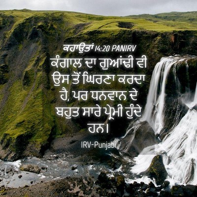 Picture 04 - ਕਹਾਉਤਾਂ 14:20 PANIRV - ਕੰਗਾਲ ਦਾ ਗੁਆਂਢੀ ਵੀ - Bible Verse Picture