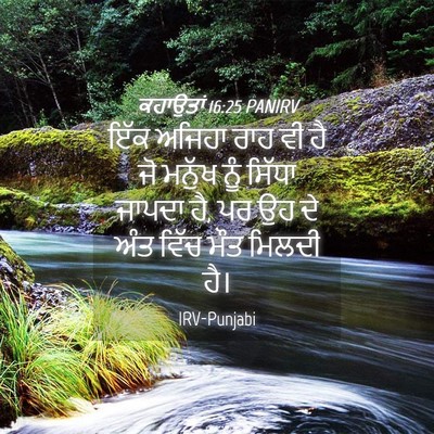 Picture 04 - ਕਹਾਉਤਾਂ 16:25 PANIRV - ਇੱਕ ਅਜਿਹਾ ਰਾਹ ਵੀ ਹੈ - Bible Verse Picture