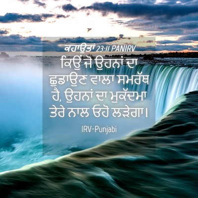 Picture 04 - ਕਹਾਉਤਾਂ 23:11 PANIRV - ਕਿਉਂ ਜੋ ਉਹਨਾਂ ਦਾ - Bible Verse Picture