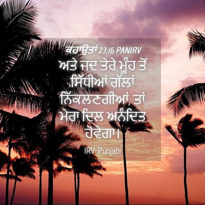 Picture 04 - ਕਹਾਉਤਾਂ 23:16 PANIRV - ਅਤੇ ਜਦ ਤੇਰੇ ਮੂੰਹ - Bible Verse Picture
