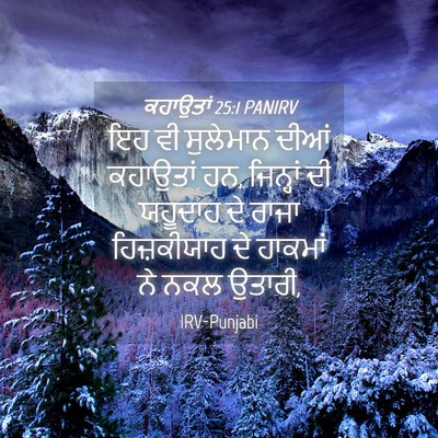 Picture 04 - ਕਹਾਉਤਾਂ 25:1 PANIRV - ਇਹ ਵੀ ਸੁਲੇਮਾਨ ਦੀਆਂ - Bible Verse Picture