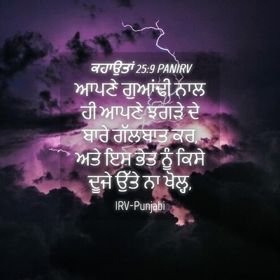 Picture 04 - ਕਹਾਉਤਾਂ 25:9 PANIRV - ਆਪਣੇ ਗੁਆਂਢੀ ਨਾਲ ਹੀ - Bible Verse Picture