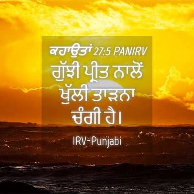 Picture 04 - ਕਹਾਉਤਾਂ 27:5 PANIRV - ਗੁੱਝੀ ਪ੍ਰੀਤ ਨਾਲੋਂ - Bible Verse Picture