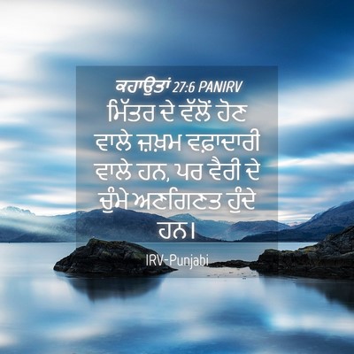 Picture 04 - ਕਹਾਉਤਾਂ 27:6 PANIRV - ਮਿੱਤਰ ਦੇ ਵੱਲੋਂ ਹੋਣ - Bible Verse Picture