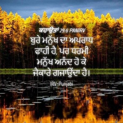 Picture 04 - ਕਹਾਉਤਾਂ 29:6 PANIRV - ਬੁਰੇ ਮਨੁੱਖ ਦਾ - Bible Verse Picture