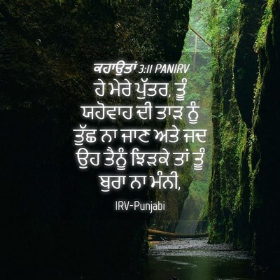 Picture 04 - ਕਹਾਉਤਾਂ 3:11 PANIRV - ਹੇ ਮੇਰੇ ਪੁੱਤਰ, ਤੂੰ - Bible Verse Picture