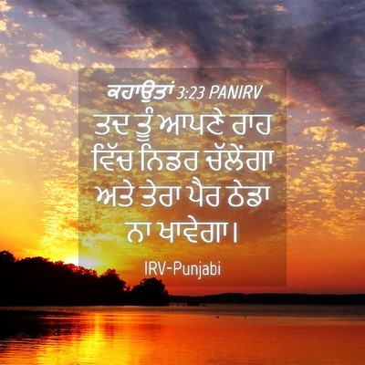 Picture 04 - ਕਹਾਉਤਾਂ 3:23 PANIRV - ਤਦ ਤੂੰ ਆਪਣੇ ਰਾਹ - Bible Verse Picture