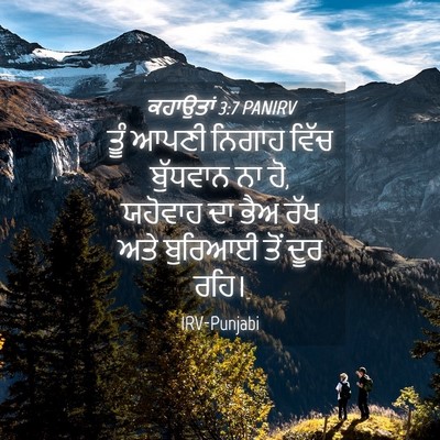 Picture 04 - ਕਹਾਉਤਾਂ 3:7 PANIRV - ਤੂੰ ਆਪਣੀ ਨਿਗਾਹ - Bible Verse Picture
