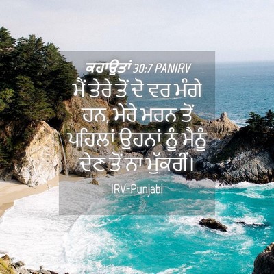 Picture 04 - ਕਹਾਉਤਾਂ 30:7 PANIRV - ਮੈਂ ਤੇਰੇ ਤੋਂ ਦੋ ਵਰ - Bible Verse Picture