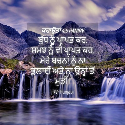 Picture 04 - ਕਹਾਉਤਾਂ 4:5 PANIRV - ਬੁੱਧ ਨੂੰ ਪ੍ਰਾਪਤ ਕਰ, - Bible Verse Picture