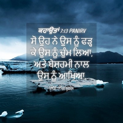 Picture 04 - ਕਹਾਉਤਾਂ 7:13 PANIRV - ਸੋ ਉਹ ਨੇ ਉਸ ਨੂੰ - Bible Verse Picture