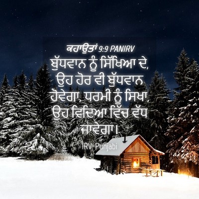 Picture 04 - ਕਹਾਉਤਾਂ 9:9 PANIRV - ਬੁੱਧਵਾਨ ਨੂੰ - Bible Verse Picture