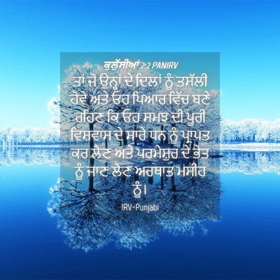 Picture 04 - ਕੁਲੁੱਸੀਆਂ 2:2 PANIRV - ਤਾਂ ਜੋ ਉਨ੍ਹਾਂ ਦੇ - Bible Verse Picture