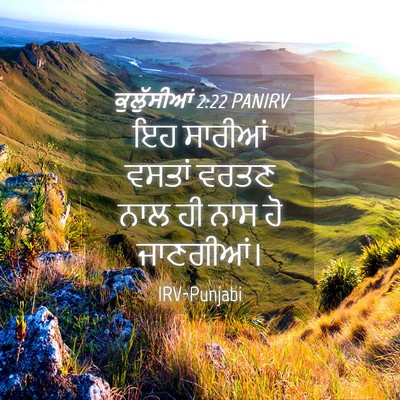 Picture 04 - ਕੁਲੁੱਸੀਆਂ 2:22 PANIRV - ਇਹ ਸਾਰੀਆਂ ਵਸਤਾਂ - Bible Verse Picture