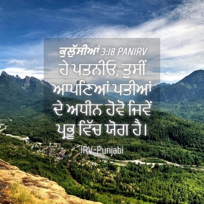 Picture 04 - ਕੁਲੁੱਸੀਆਂ 3:18 PANIRV - ਹੇ ਪਤਨੀਓ, ਤੁਸੀਂ - Bible Verse Picture
