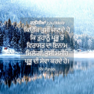 Picture 04 - ਕੁਲੁੱਸੀਆਂ 3:24 PANIRV - ਕਿਉਂਕਿ ਤੁਸੀਂ - Bible Verse Picture