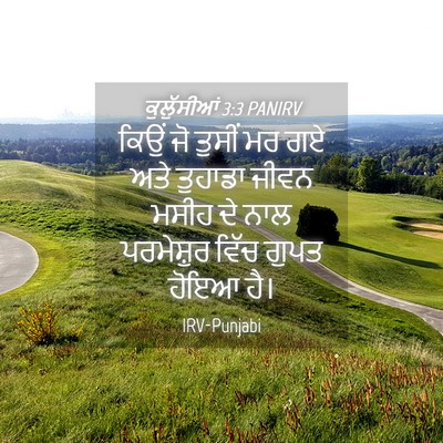 Picture 04 - ਕੁਲੁੱਸੀਆਂ 3:3 PANIRV - ਕਿਉਂ ਜੋ ਤੁਸੀਂ ਮਰ ਗਏ - Bible Verse Picture