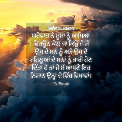 Picture 04 - ਖ਼ਰੋਜ 10:1 PANIRV - ਯਹੋਵਾਹ ਨੇ ਮੂਸਾ ਨੂੰ - Bible Verse Picture