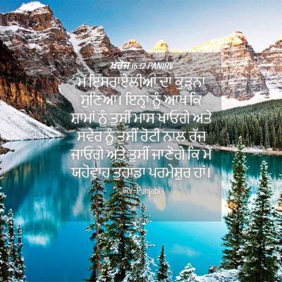 Picture 04 - ਖ਼ਰੋਜ 16:12 PANIRV - ਮੈਂ ਇਸਰਾਏਲੀਆਂ ਦਾ - Bible Verse Picture