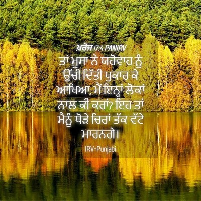 Picture 04 - ਖ਼ਰੋਜ 17:4 PANIRV - ਤਾਂ ਮੂਸਾ ਨੇ ਯਹੋਵਾਹ - Bible Verse Picture