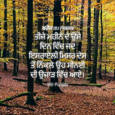 Picture 04 - ਖ਼ਰੋਜ 19:1 PANIRV - ਤੀਜੇ ਮਹੀਨੇ ਦੇ ਉਸੇ - Bible Verse Picture