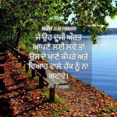 Picture 04 - ਖ਼ਰੋਜ 21:10 PANIRV - ਜੇ ਉਹ ਦੂਜੀ ਔਰਤ ਆਪਣੇ - Bible Verse Picture