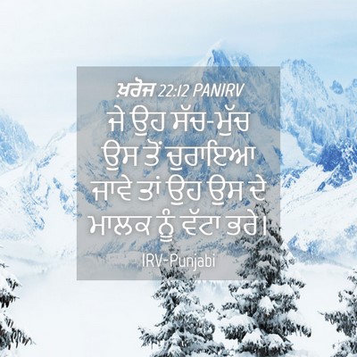 Picture 04 - ਖ਼ਰੋਜ 22:12 PANIRV - ਜੇ ਉਹ ਸੱਚ-ਮੁੱਚ ਉਸ - Bible Verse Picture