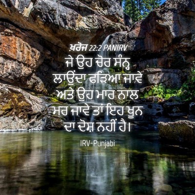 Picture 04 - ਖ਼ਰੋਜ 22:2 PANIRV - ਜੇ ਉਹ ਚੋਰ ਸੰਨ੍ਹ - Bible Verse Picture