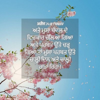 Picture 04 - ਖ਼ਰੋਜ 24:18 PANIRV - ਅਤੇ ਮੂਸਾ ਬੱਦਲ ਦੇ - Bible Verse Picture