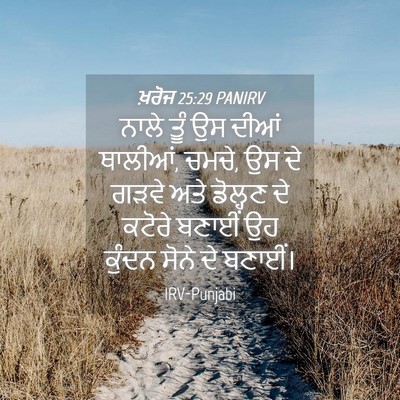 Picture 04 - ਖ਼ਰੋਜ 25:29 PANIRV - ਨਾਲੇ ਤੂੰ ਉਸ ਦੀਆਂ - Bible Verse Picture