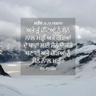 Picture 04 - ਖ਼ਰੋਜ 26:29 PANIRV - ਅਤੇ ਤੂੰ ਫੱਟਿਆਂ ਨੂੰ - Bible Verse Picture
