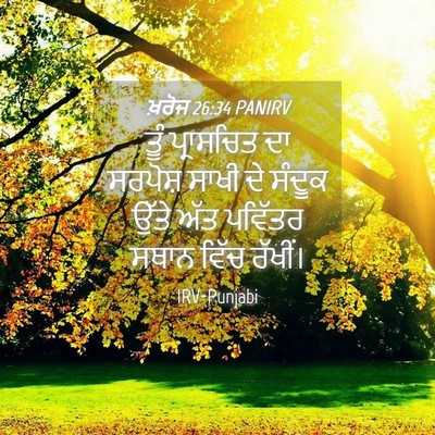 Picture 04 - ਖ਼ਰੋਜ 26:34 PANIRV - ਤੂੰ ਪ੍ਰਾਸਚਿਤ ਦਾ - Bible Verse Picture
