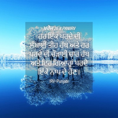 Picture 04 - ਖ਼ਰੋਜ 26:8 PANIRV - ਹਰ ਇੱਕ ਪਰਦੇ ਦੀ - Bible Verse Picture