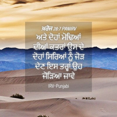 Picture 04 - ਖ਼ਰੋਜ 28:7 PANIRV - ਅਤੇ ਦੋਹਾਂ ਮੋਢਿਆਂ - Bible Verse Picture