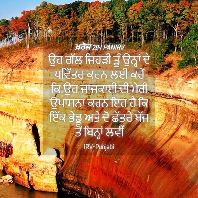 Picture 04 - ਖ਼ਰੋਜ 29:1 PANIRV - ਉਹ ਗੱਲ ਜਿਹੜੀ ਤੂੰ - Bible Verse Picture