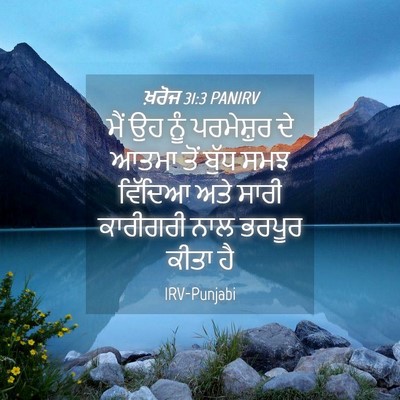 Picture 04 - ਖ਼ਰੋਜ 31:3 PANIRV - ਮੈਂ ਉਹ ਨੂੰ - Bible Verse Picture