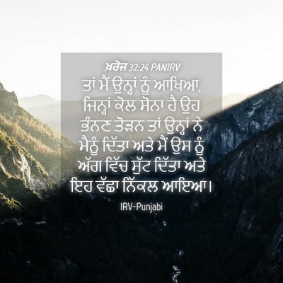 Picture 04 - ਖ਼ਰੋਜ 32:24 PANIRV - ਤਾਂ ਮੈਂ ਉਨ੍ਹਾਂ ਨੂੰ - Bible Verse Picture