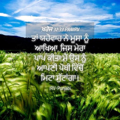 Picture 04 - ਖ਼ਰੋਜ 32:33 PANIRV - ਤਾਂ ਯਹੋਵਾਹ ਨੇ ਮੂਸਾ - Bible Verse Picture