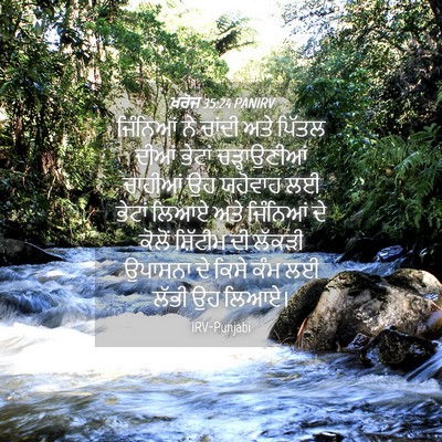 Picture 04 - ਖ਼ਰੋਜ 35:24 PANIRV - ਜਿੰਨਿਆਂ ਨੇ ਚਾਂਦੀ - Bible Verse Picture