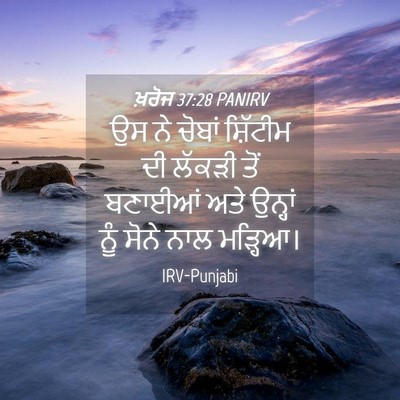 Picture 04 - ਖ਼ਰੋਜ 37:28 PANIRV - ਉਸ ਨੇ ਚੋਬਾਂ - Bible Verse Picture