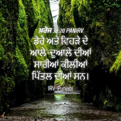 Picture 04 - ਖ਼ਰੋਜ 38:20 PANIRV - ਡੇਰੇ ਅਤੇ ਵਿਹੜੇ ਦੇ - Bible Verse Picture