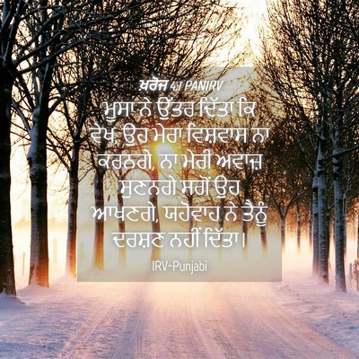 Picture 04 - ਖ਼ਰੋਜ 4:1 PANIRV - ਮੂਸਾ ਨੇ ਉੱਤਰ ਦਿੱਤਾ - Bible Verse Picture