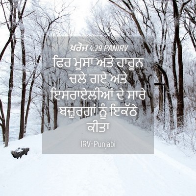 Picture 04 - ਖ਼ਰੋਜ 4:29 PANIRV - ਫਿਰ ਮੂਸਾ ਅਤੇ ਹਾਰੂਨ - Bible Verse Picture