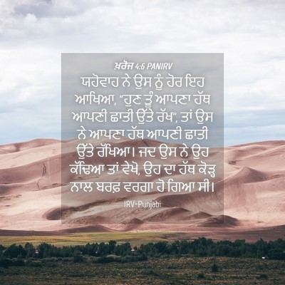 Picture 04 - ਖ਼ਰੋਜ 4:6 PANIRV - ਯਹੋਵਾਹ ਨੇ ਉਸ ਨੂੰ - Bible Verse Picture