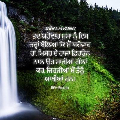 Picture 04 - ਖ਼ਰੋਜ 6:29 PANIRV - ਤਦ ਯਹੋਵਾਹ ਮੂਸਾ ਨੂੰ - Bible Verse Picture