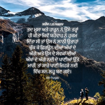 Picture 04 - ਖ਼ਰੋਜ 7:20 PANIRV - ਤਦ ਮੂਸਾ ਅਤੇ ਹਾਰੂਨ - Bible Verse Picture