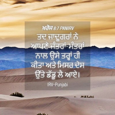 Picture 04 - ਖ਼ਰੋਜ 8:7 PANIRV - ਤਦ ਜਾਦੂਗਰਾਂ ਨੇ - Bible Verse Picture