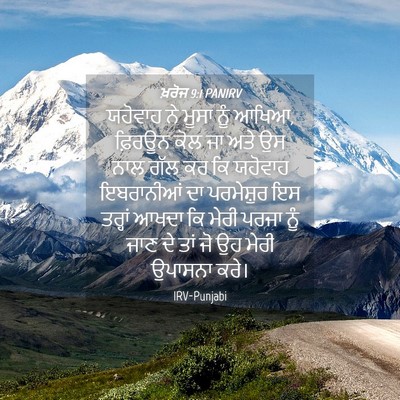 Picture 04 - ਖ਼ਰੋਜ 9:1 PANIRV - ਯਹੋਵਾਹ ਨੇ ਮੂਸਾ ਨੂੰ - Bible Verse Picture